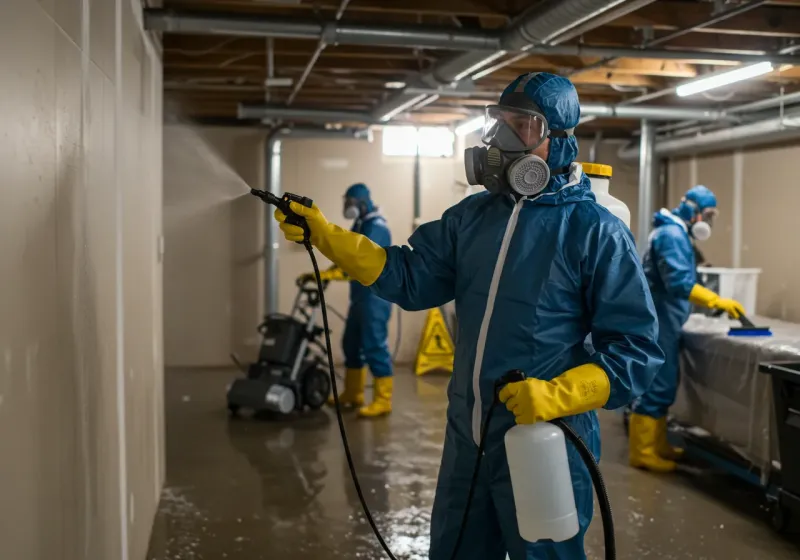 Basement Sanitization and Antimicrobial Treatment process in Forestdale, AL