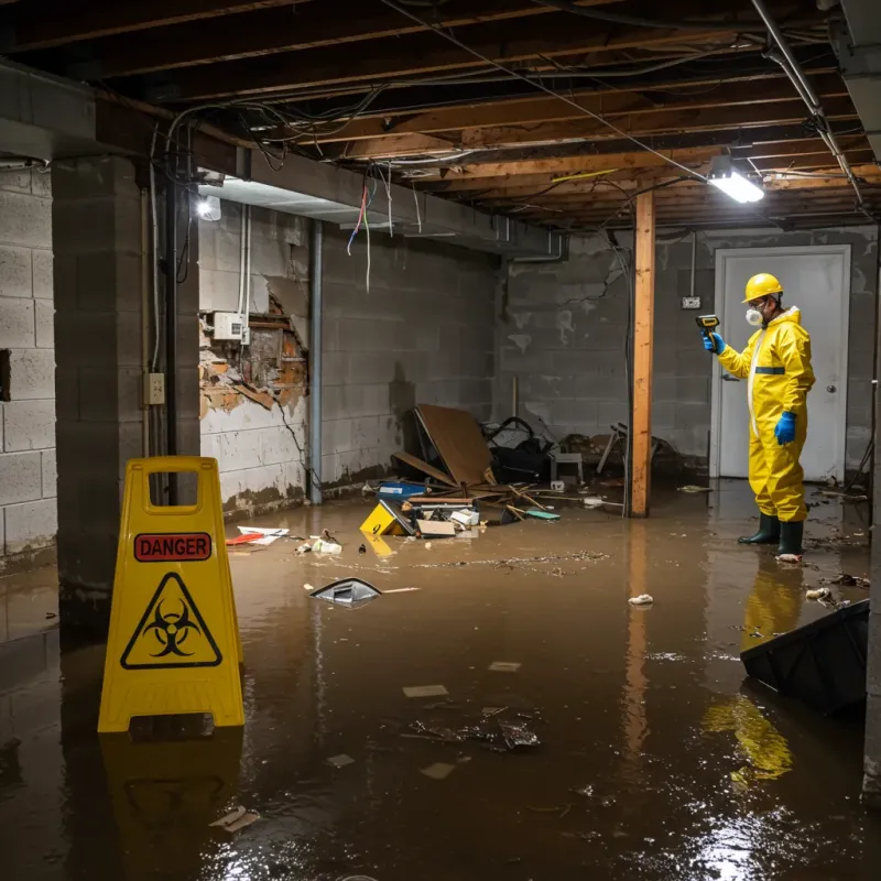 Flooded Basement Electrical Hazard in Forestdale, AL Property