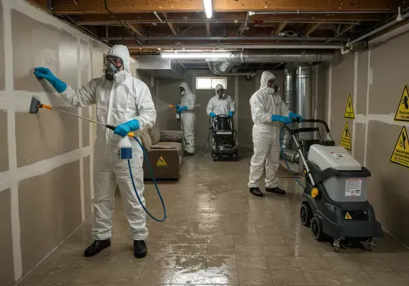 Basement Moisture Removal and Structural Drying process in Forestdale, AL